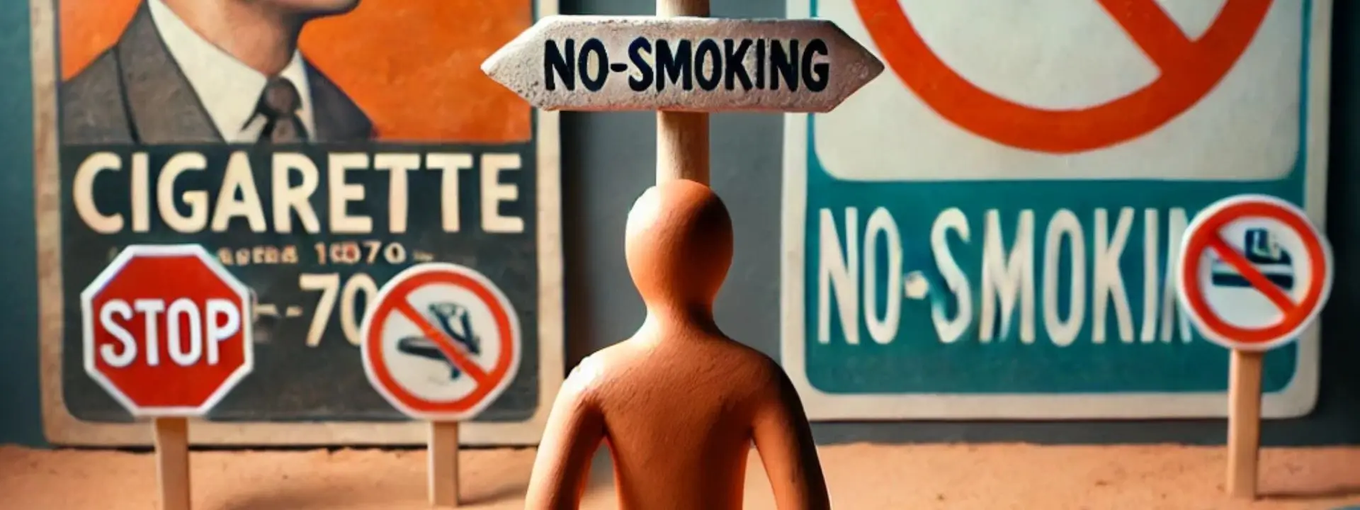 Eine Knetfigur hält ein Smartphone in der Hand und sieht besorgt aus, während im Hintergrund eine abstrakte Darstellung von Suchergebnissen zu Krankheiten zu sehen ist. Die Farbpalette von Orange, Türkis und Grau betont das Thema digitale Gesundheitsangst.“